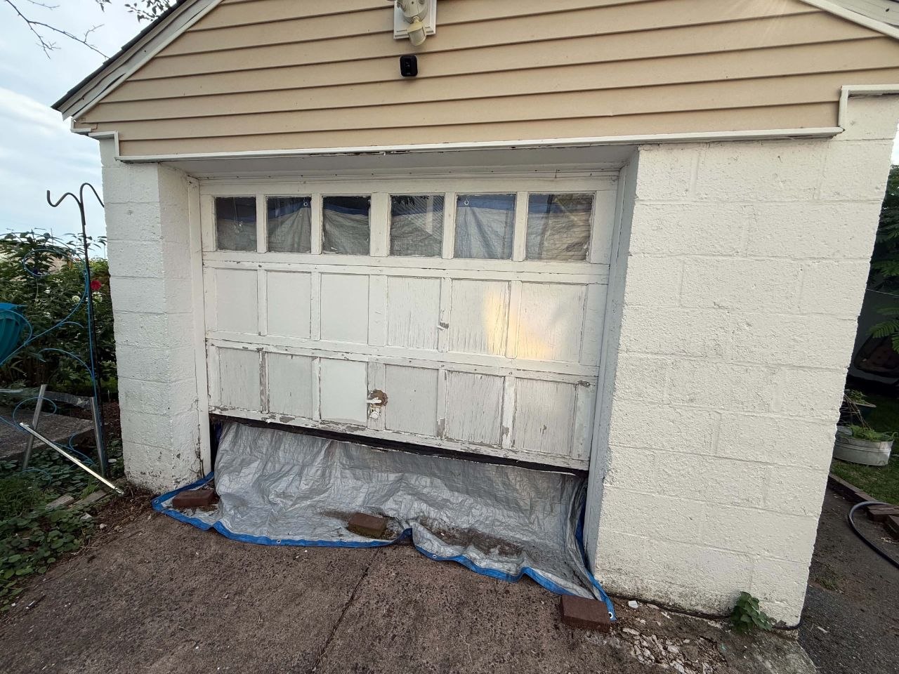 Safe-Way Model 56 Garage Door Installation in West Haven, CT — before