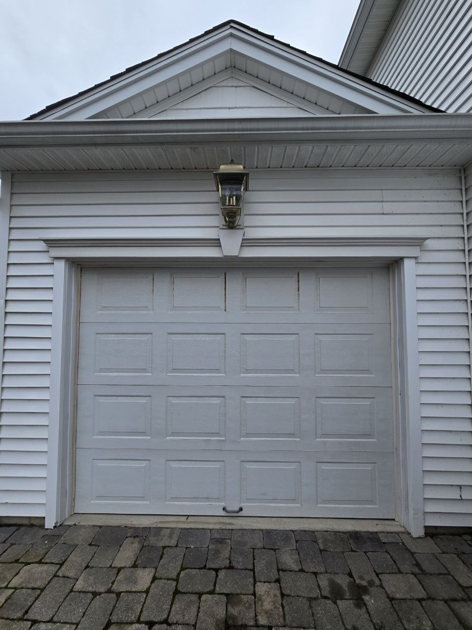 Modern Haas Garage Door Installation in Old Saybrook — before