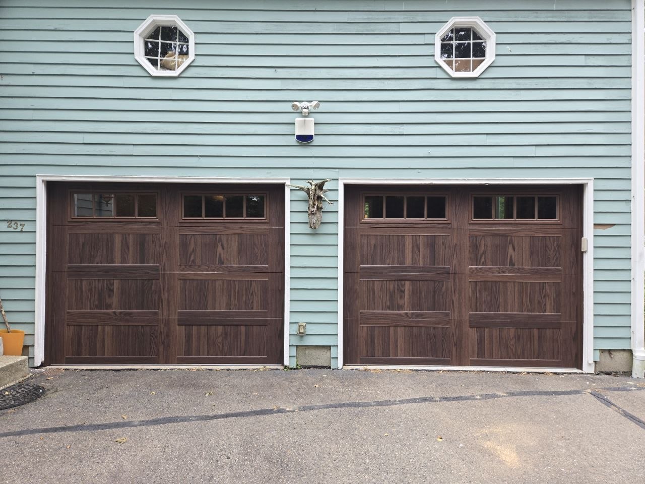Dark Oak CHI 5983 Garage Door Replacement in Madison — after