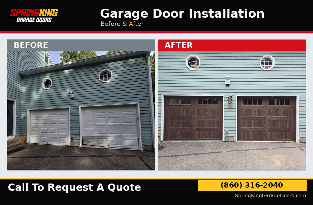 Dark Oak CHI 5983 Garage Door Replacement in Madison